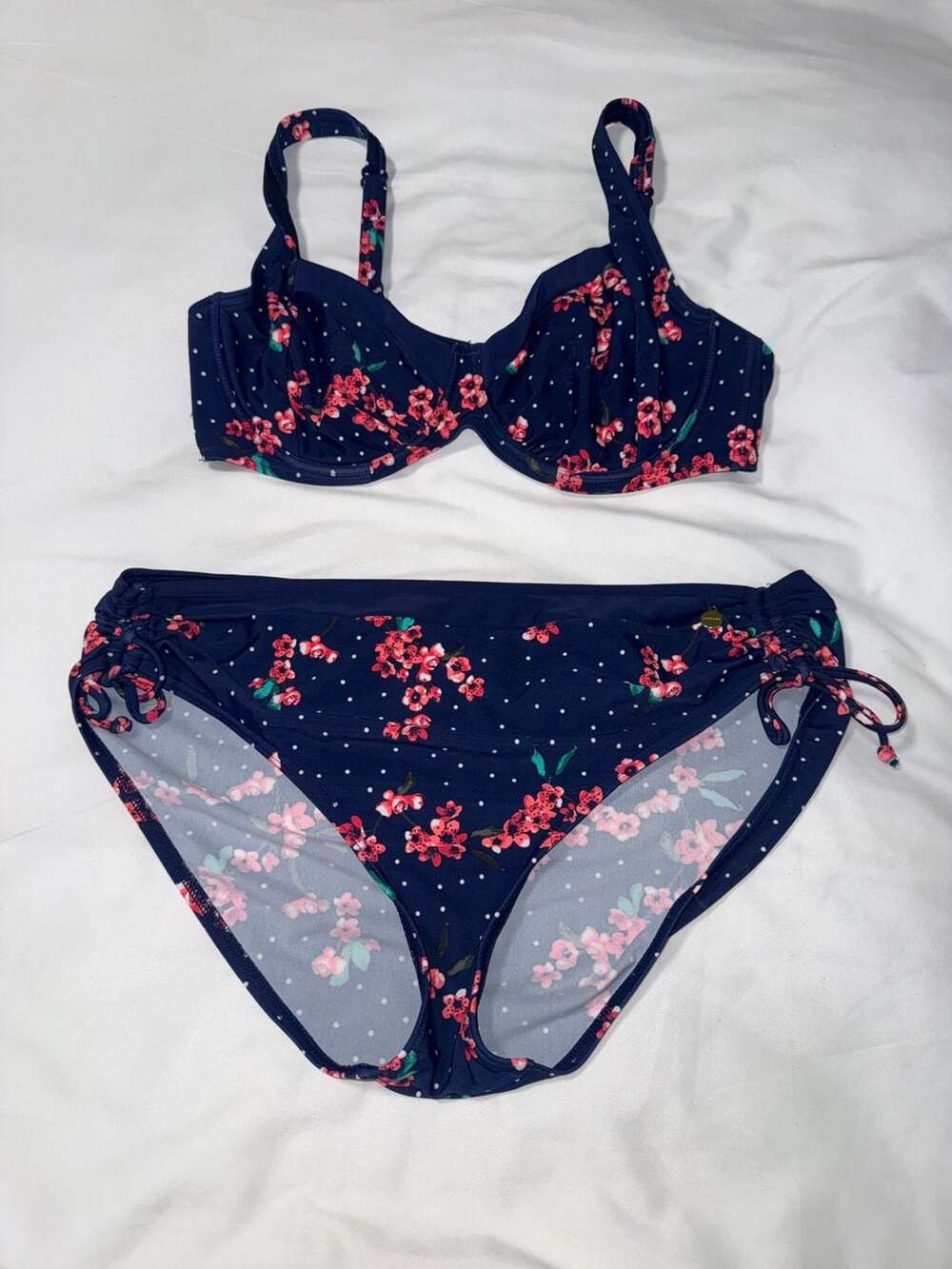 Lascana Floral Polka Dot Bikini Set US Size 12